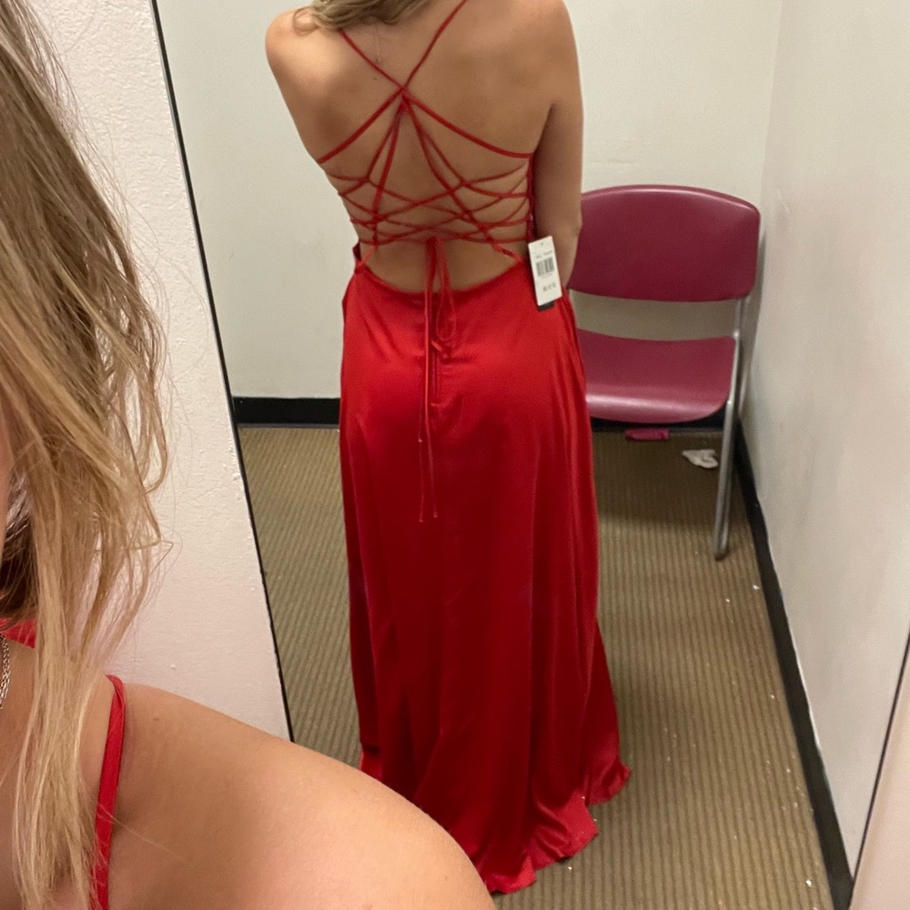 Elegant Red Backless Dress. Dillards Size 7